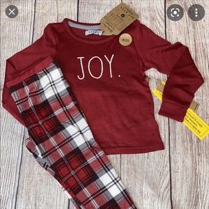 Rae Dunn Plaid kids pajamas